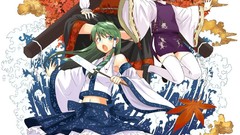 Touhou blue eyes leaves