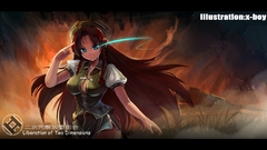 Touhou blue eyes redheads