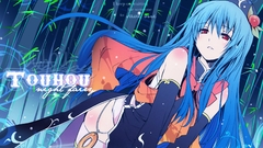 Touhou blue hair red