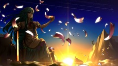 Touhou cherry blossoms blue