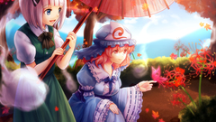 touhou konpaku youmu saigyouji yuyuko soft shading anime girls