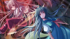 Touhou long hair fujiwara