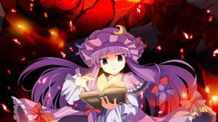 Touhou long hair purple