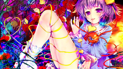 Touhou multicolor purple hair