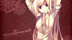 Touhou red long hair