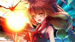 Touhou redheads horns long