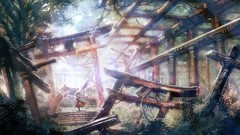 Touhou ruins Ribbons stairways