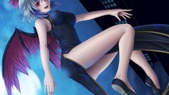 Touhou wings chinese dress