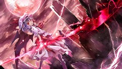 Touhou wings dress flying