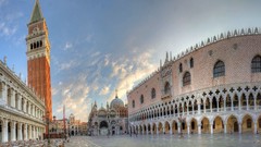 Tower cafe venice buildings cities cityscapes piazza san marco