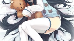 Toys Anime beds long hair anime girls blue eyes black hair 