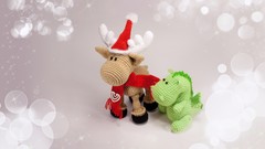 Toys Christmas Dragons wool hats santa reindeer