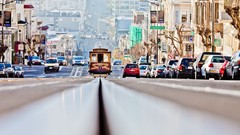 Track cars tram San Francisco roads streets cityscapes downhill 