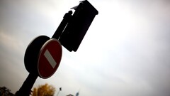 traffic sign overcast road sign City gray traffic lights simple