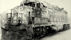 Trains grayscale artwork vehicles