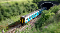 Trains tilt-shift depth of