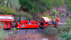 Trains tilt-shift model trains