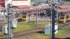 Trains train stations vehicles