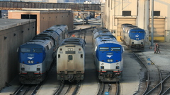 Trains train stations vehicles