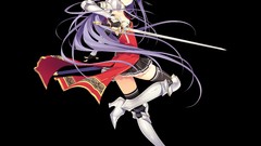 Transparent gloves Ribbons long hair purple hair yuuki hagure 