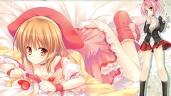 Trap prism spica pants anime girls cleavage magical no bra 