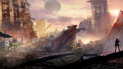 Trash widescreen science fiction artwork fantasy art 