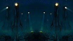 Trees Aliens creatures spotlight Slender Man
