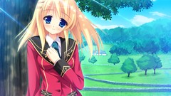 Trees Anime blondes blue eyes seifuku hinamatsuri touko game cg