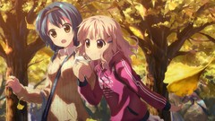 Trees Anime blondes blue hair yuru yuri yuuki tatsuya Furutani 