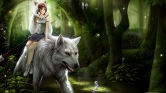 Trees Anime Wolves princess mononoke Kodama San (Princess 
