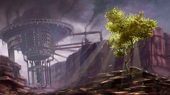 Trees artwork futuristic james wolf strehle