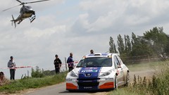 Trees asphalt Helicopters cars Peugeot Belgium roads rally 