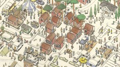 Trees cars houses drawings cityscapes tents Villages camping 