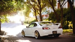 Trees cars Nissan vehicles nissan silvia white cars JDM 