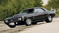 Trees cars vehicles scenic chevrolet camaro ss black cars