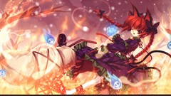 Trees fire dress wheelbarrow Bells red eyes Ribbons flames bows 