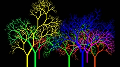 Trees Fractals acid colors