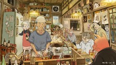 Trees glass cats food fish Anime kitchen cylinder clocks 