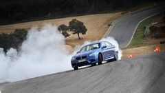 Trees grass blue Auto text smoke track windows Drive cars hood 