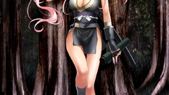 Trees grass weapons Katana dress socks gloves Swords bows 