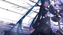 Trees headphones Ribbons Bridges schoolgirls outdoors skirts 