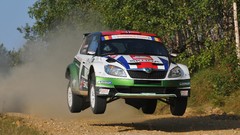 Trees jump Sports Car cars Offroad rally races jumping gravel 