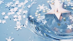 Trees lights iced earth