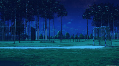 Trees night artwork Anime