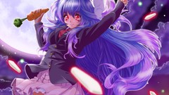 Trees night clouds moon tie fireflies vegetables ammunition 