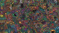 Trees psychedelic colors Internet multicolor reddit detailed