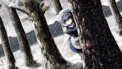 Trees snow Anime hats anime girls touhou forests letty 