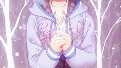 Trees snow red eyes jackets brunettes pantyhose panties hair 