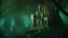 Trees swamp Temples swamps fantasy art