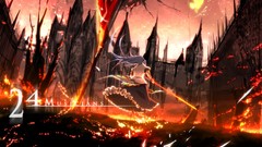 Trees wall text eyes lights weapons wings debris head blood 